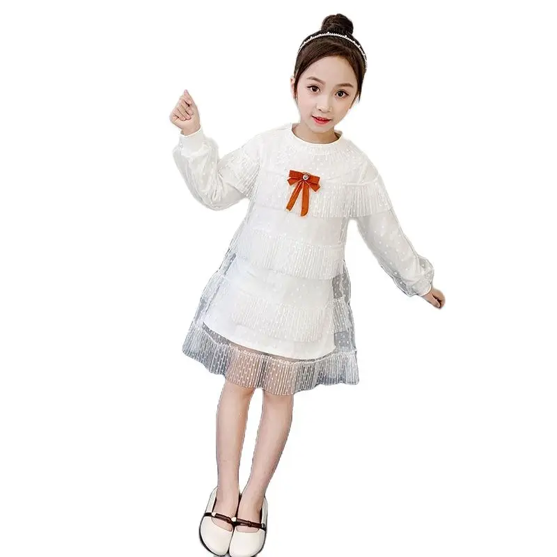 

Girls' Long Sleeve Dresses 2021 New Girls Princess Dress Spring And Autumn Dresses Girl Vacation Dresses Kids Dresses For Girls