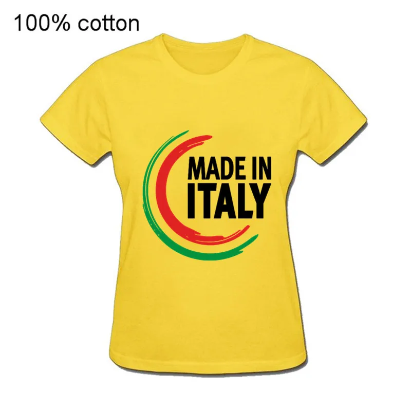 New Fashion short Sleeves Casual 100% cotton women Vintage T-Shirts Novelty O-Neck Tops Trend Funny Made In Italy top tee | Женская