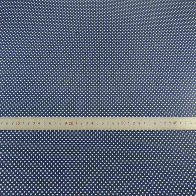 Стеганая ткань из 100% хлопка с голубыми принтами в белый горошек|designer cloths|fat quarters100%