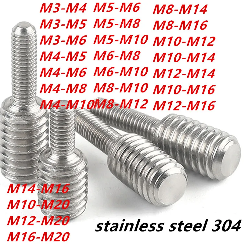 M3/M4M5/M6/M8/M10/M12/M14/m16 convertitore in acciaio inossidabile 304 bullone di riduzione