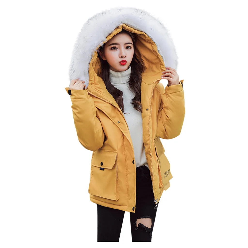 2019 Новое модное пальто женское пуховое хлопковое стеганое короткое ожерелье с