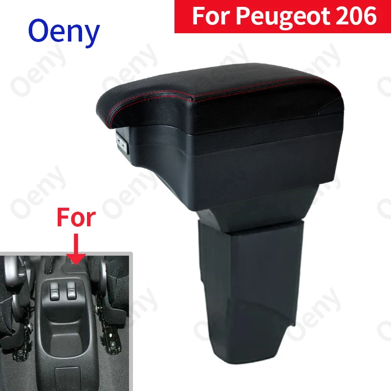 

Подлокотник для PEUGEOT 206, внутренние детали, подлокотник для автомобиля 2017, Модернизированная коробка для хранения деталей, автомобильные ак...