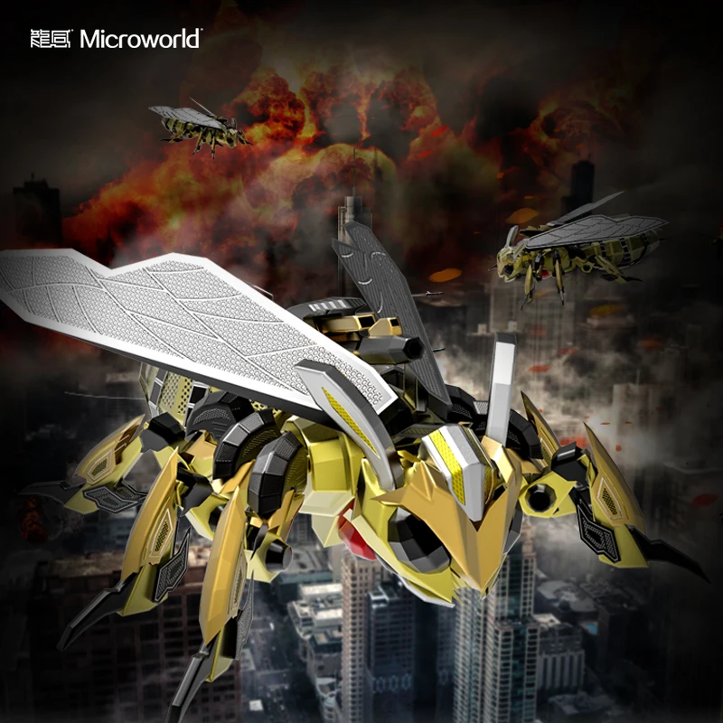 

MMZ MODEL Microworld 3D Metal Puzzle D015 HORNET Animal Model kits DIY Laser Cut Assemble Jigsaw Gift Toys For Children