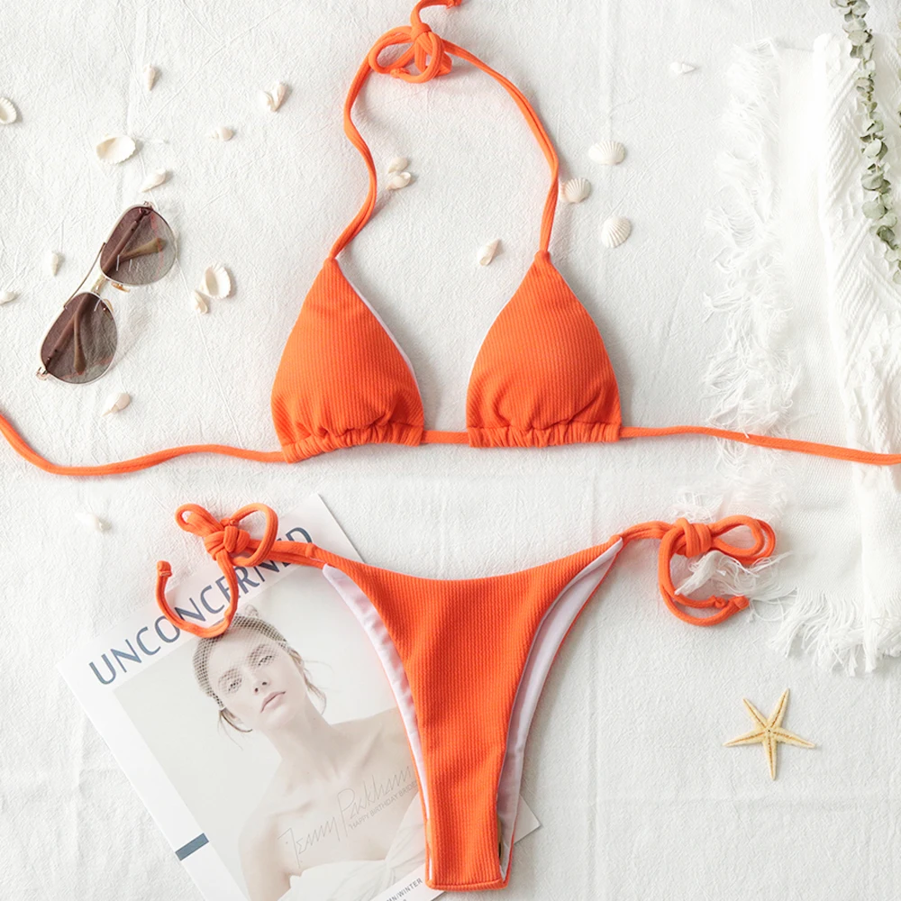 

tankini swimsuits ladies micro blue bathing suit bikini brazilian set Bandage purple Low waist Mini swimwear women two pieces