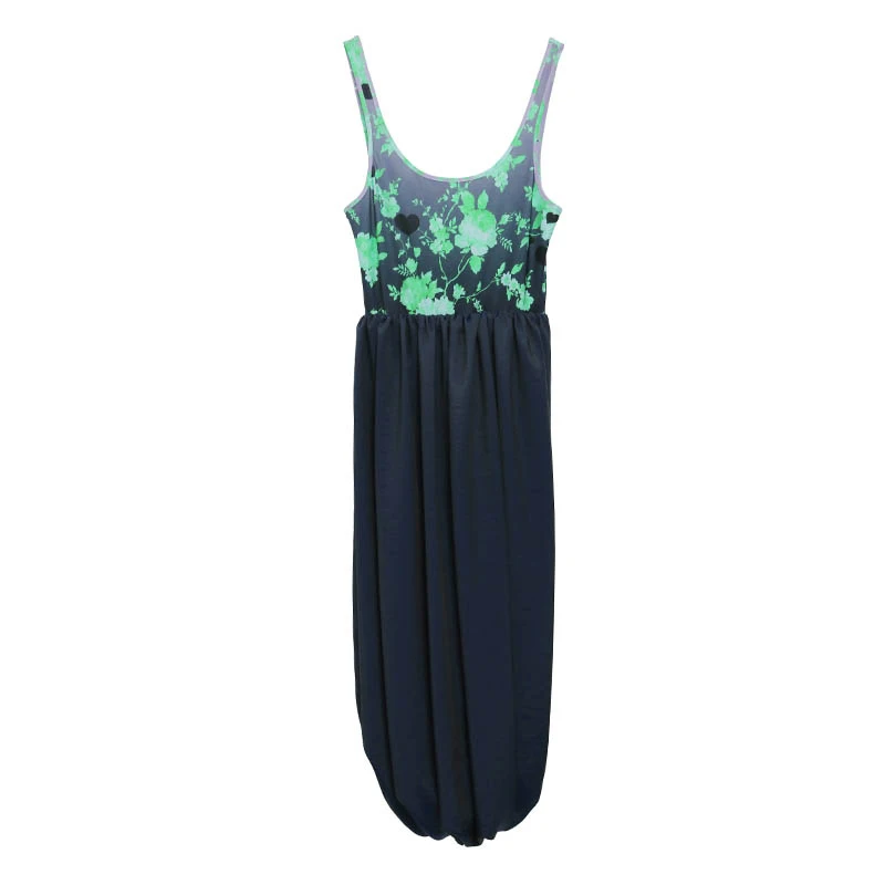 

[EAM] Women Pattern Printed Pleated Temperament Dress New Round Neck Sleeveless Loose Fit Fashion Tide Spring Summer 2021 1X884
