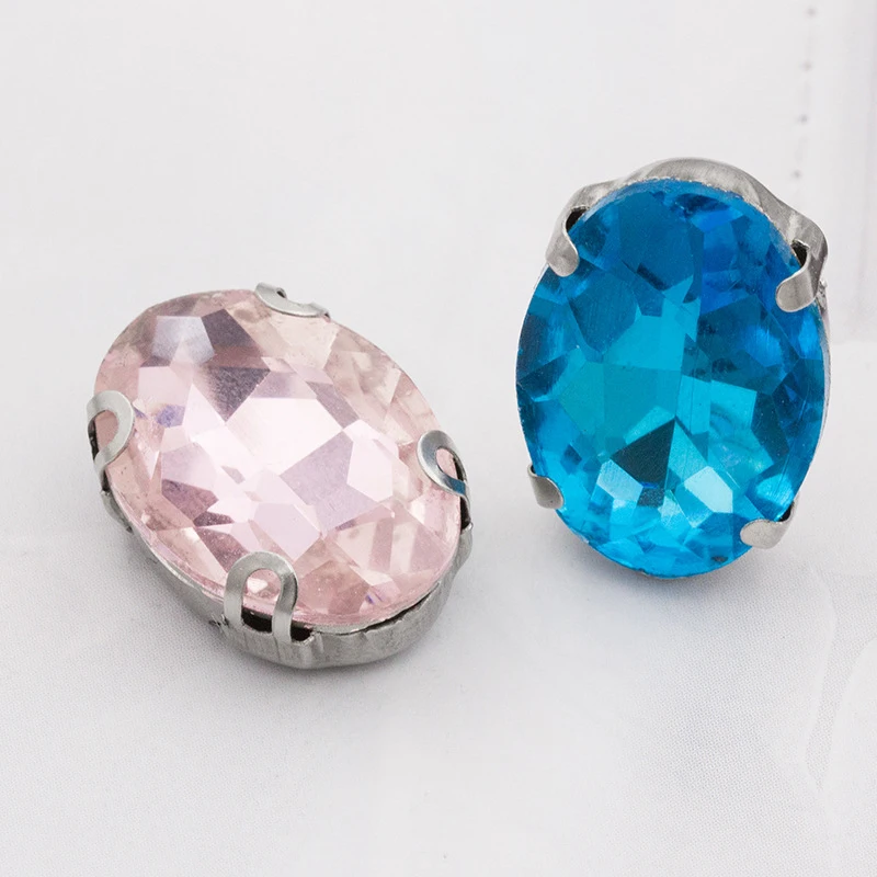 Овальные стеклышки когти сверла DIY Костюмы шитье украшения материалов с цветными