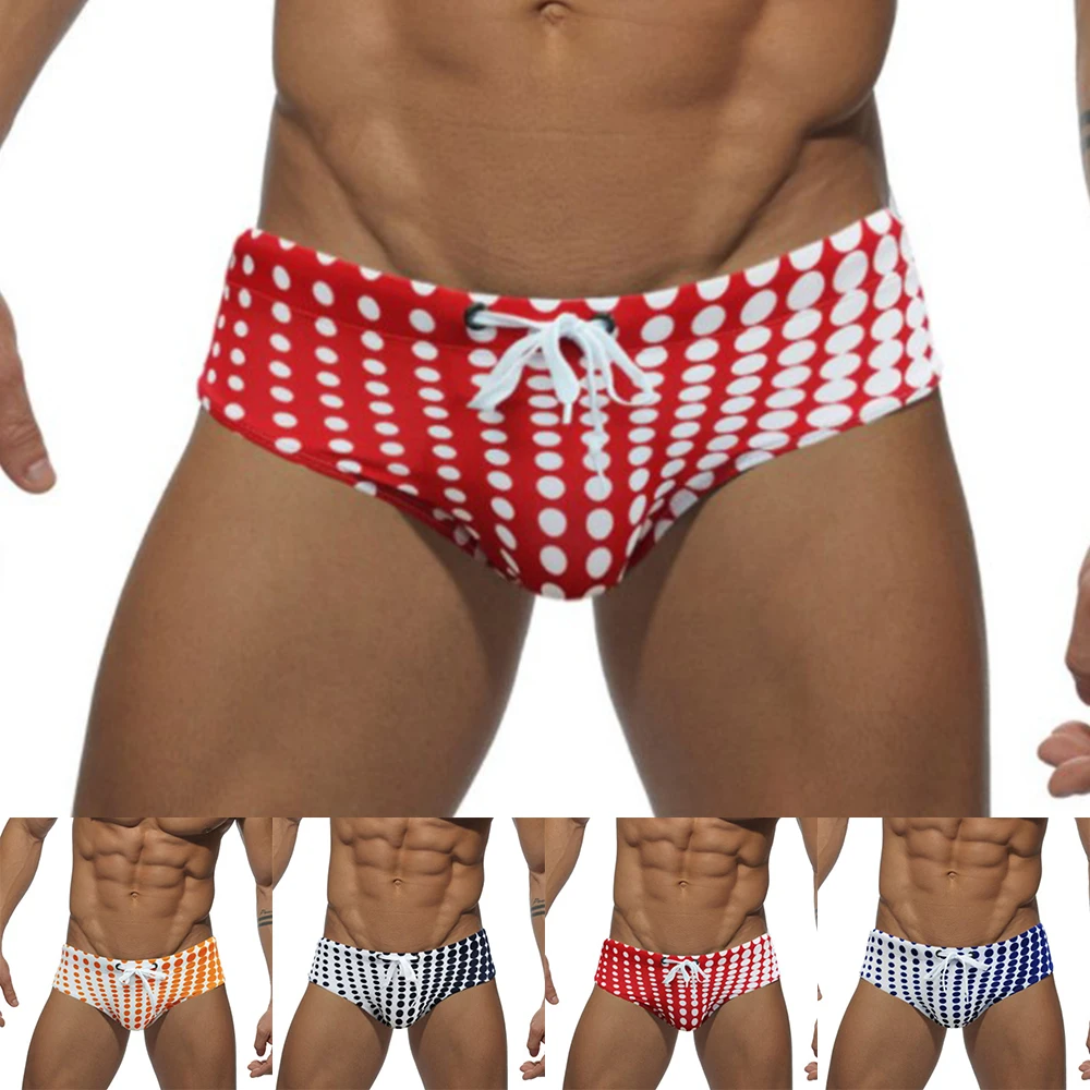 

Men's Sexy Polka Dot Printing Swim Bikini Surf Triangle Shorts Trunks Beach Bikini Boxer Surfing Swim Wear Bathing Suit Sports