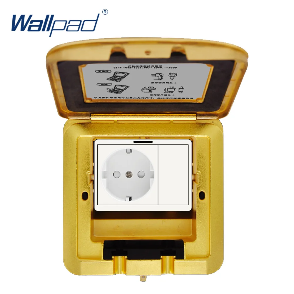 

Американский размер 6 Pin розетка Wallpad люксовые клавишные Медь и SS304 Панель Демпфирование медленно открытым для земли с монтажного коробка ...
