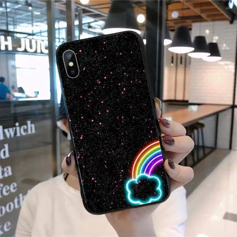 

Rainbow art color painting Phone Case for iPhone 11 12 pro XS MAX 8 7 6 6S Plus X 5S SE 2020 mini