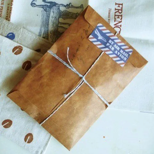 

30 Pcs/lot Vintage Kraft Envelopes Wedding Invited Envelope Postcard Cover Paper Stationery Zakka Envelopes for Gift Invitation