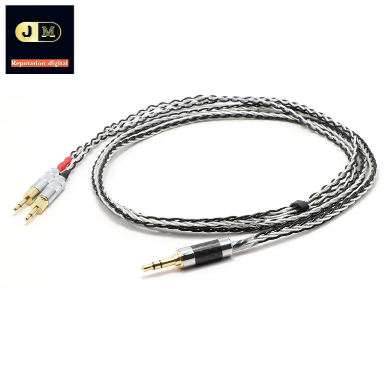 

3.5mm Stereo 8 croes Silver Plated Headphong Upgrade Cable for HD700 HE400i HE1000 HE6 HE500 EDX M1060 M1060c Earphones