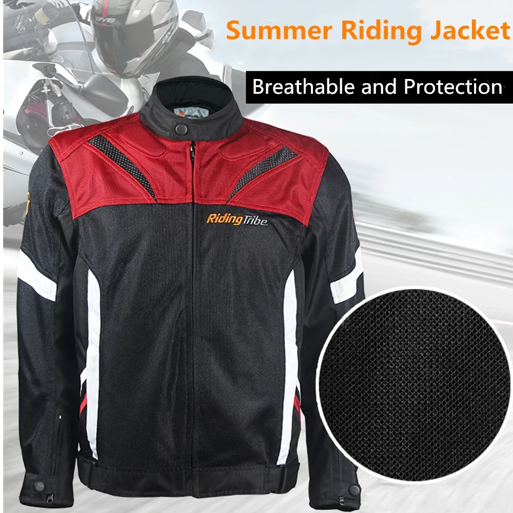 

Riding Tribe Men Motorcycle Jacket Summer Breathable Protective Coat For Motorbike Motorcyclist Rider Body Armor Clothing JK-38