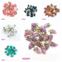 natural multicolor stone spacer loose beads high quality 10x16mm crescent shape diy gem jewelry accessories 5pcs wk440