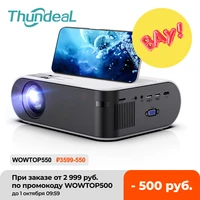 thundeal mini projector td60 portable home cinema 2800 lumens smartphone multiscreen video 3d beamer android wifi led proyector