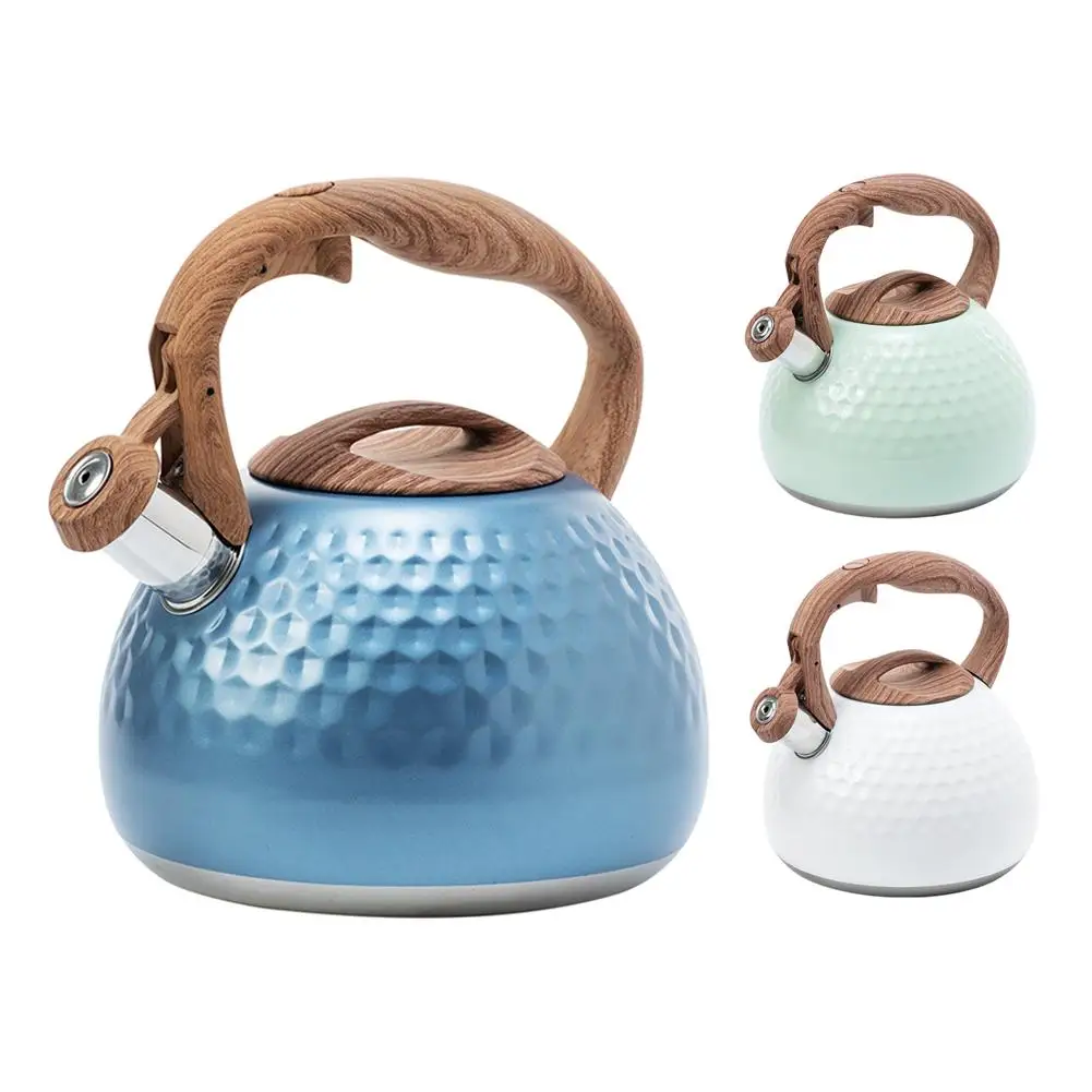 

2.8L Stainless Steel Whistling Tea Kettle Food Grade Tea Pot With Heat-Proof Handle - Stovetop Suitable For Gas Induction Cooker