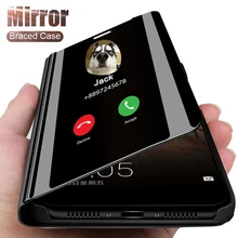 Smart Mirror Flip Phone Case for Samsung Galaxy S21 S20 FE S10 S8 S9 Note 20 10 8 9 Plus Ultra A12 A