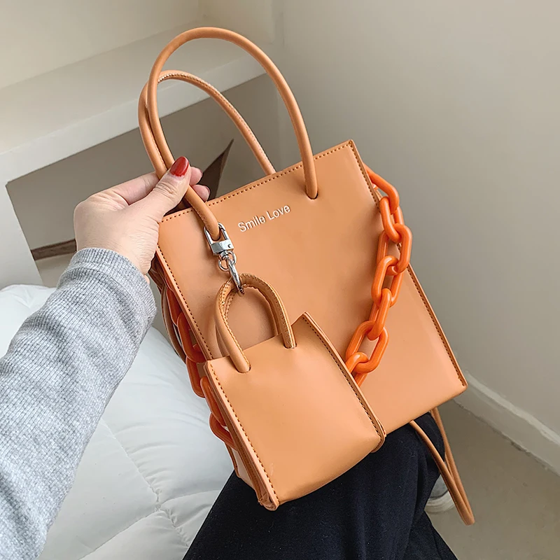 

Сумка кросс-боди Женская акриловая, дизайнерская мини-сумка на цепочке из искусственной кожи, модный брендовый тоут на плечо, карамельные ц...