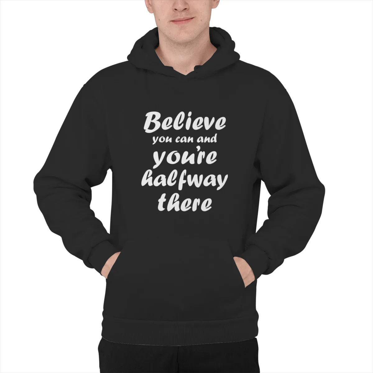 

Men's Hoodie Cool Quote believe you canPrint Games long Sleeve Pullover Hoody Sweatshirt 40670
