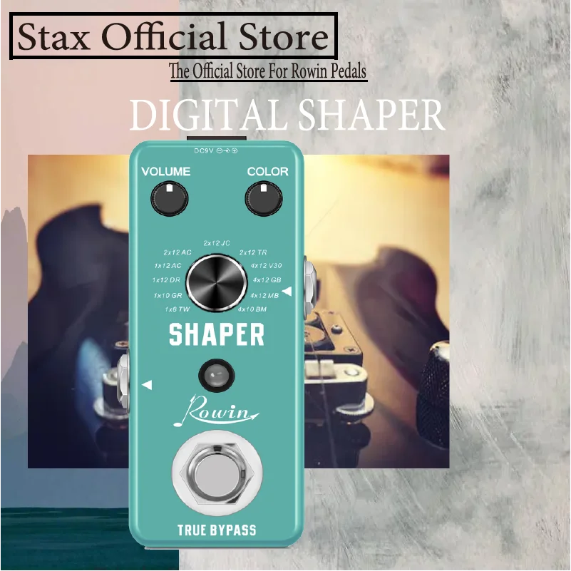 

Rowin LEF-3802 педаль в форме гитары, высокое качество, цифровая кабина, педали с имитацией эффектов, 11 режимов кабины