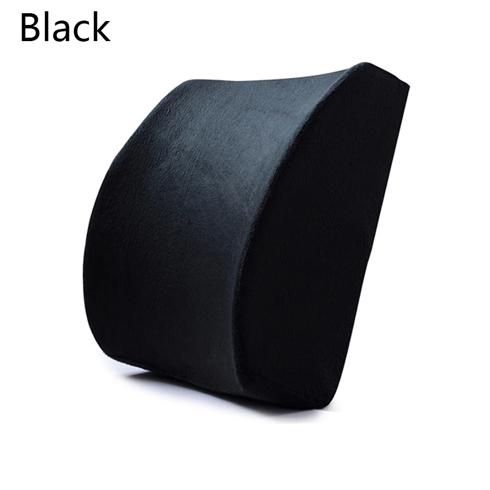 Suede Black Всплеск памяти подушка нижняя подушка для поддержки спины Мягкая дышащая Талия Подушка для путешествий стул для дома офиса снимает боль - Название цвета: Suede Black