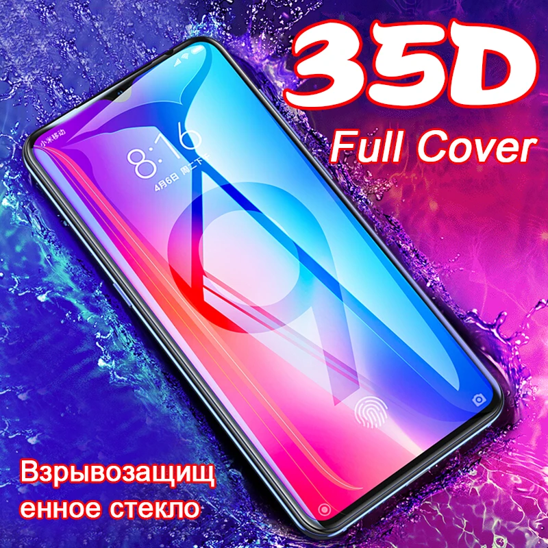 Закаленное стекло 35D для Xiaomi Mi 8 A2 A3 Lite 9 SE 9T Pro Защитное Redmi note 7 Защитная пленка