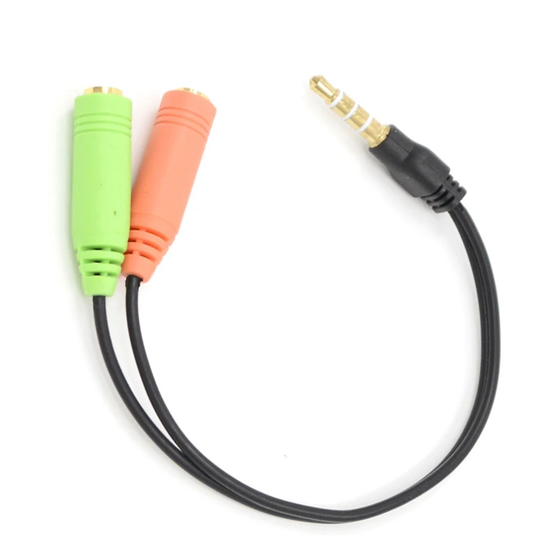 

3.5mm 1/8 Stereo Male 4 Pole Plug to 2 Female RCA Jack Audio AV Adapter Y Cable