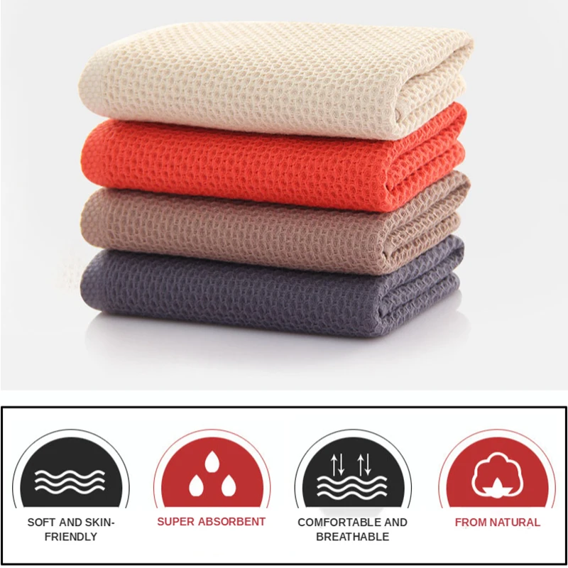 24 pcs 100 cotton bath towels for adults children high quality waffle towels absorbent quick dry soft home bathroom washcloth free global shipping