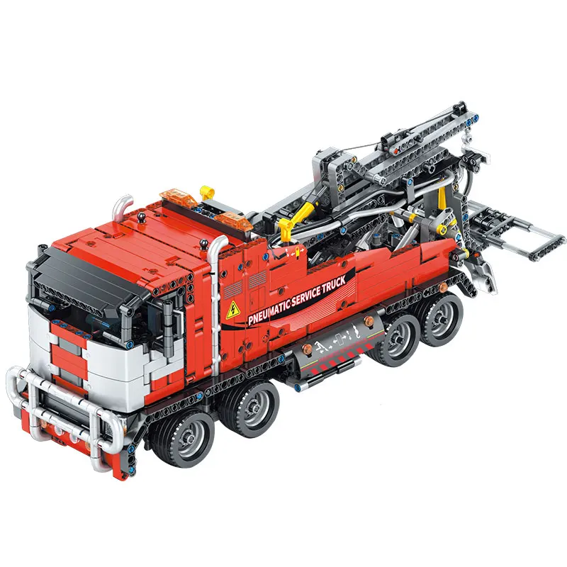 

MOULD KING 19001 Technical Remote Control Car The APP RC Motorized Pneumatic Service Truck Model Building Blocks Bricks Toys