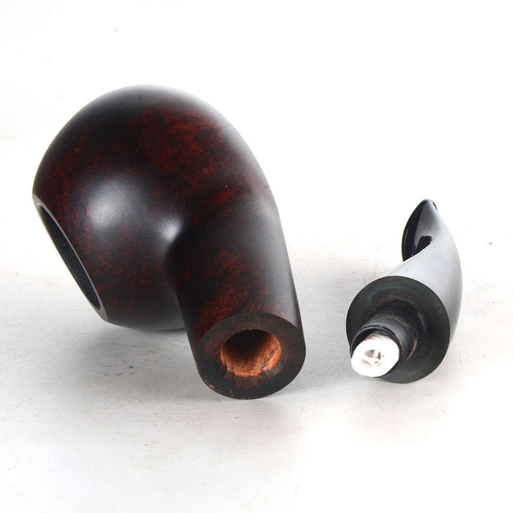 Трубка для курения Briar гладкая отделка 9 мм фильтр изогнутая трубка форма apple # CK1008