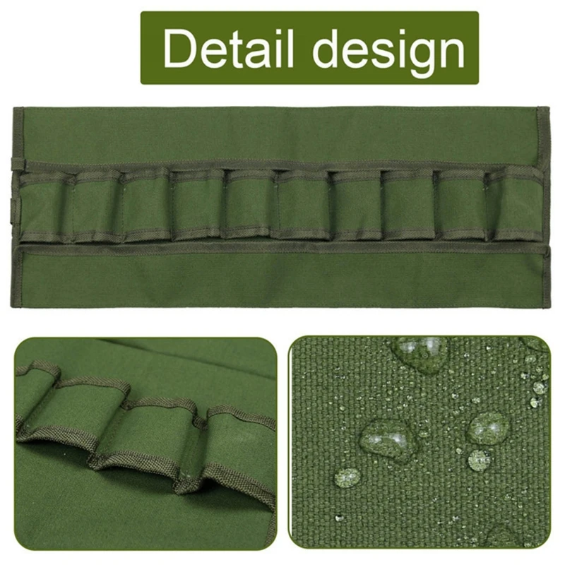 

Multi-pocket Garden Pruning Tool Waterproof Canvas Storage Bag Portable Small Size Wear-resistant Material