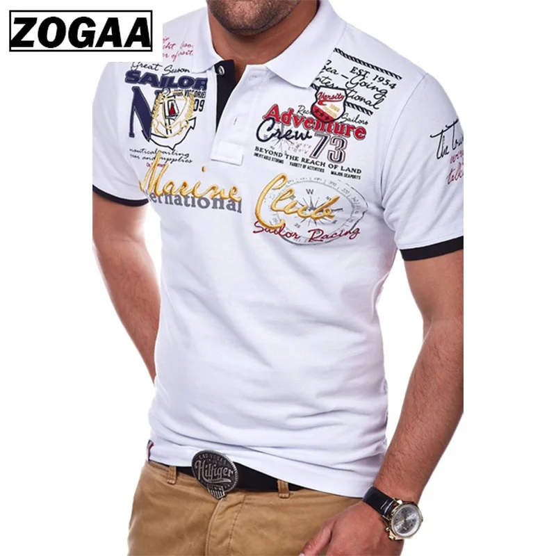 Мужские повседневные футболки с коротким рукавом и отложным воротником Мужская