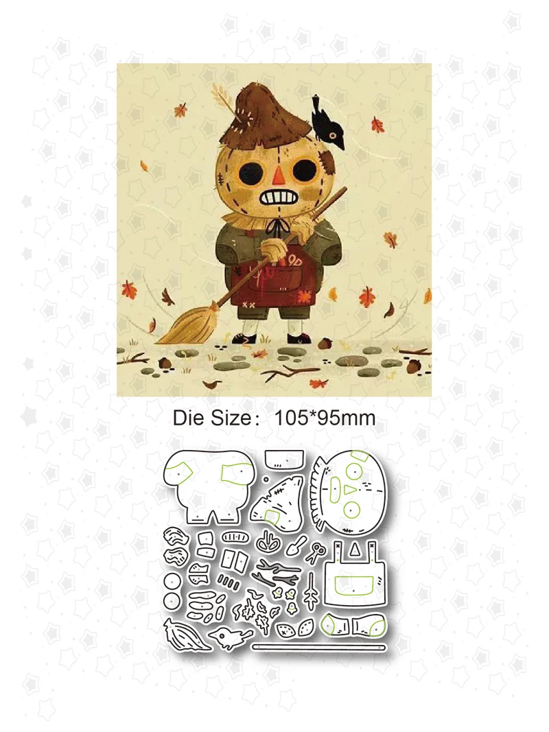 

Halloween Scarecrow Cutting Die 2021 Dead Scrapbook Metal Layering Cutting Decoration Clear Stamp DIY Craft Creative