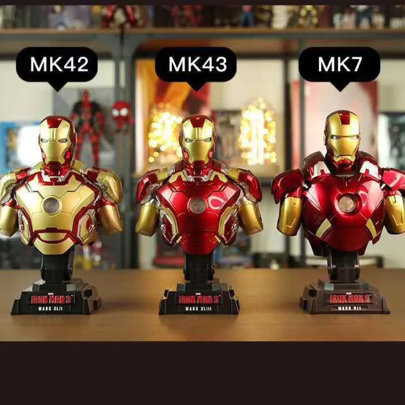 

Коллекционная модель Disney «мстители», Mk43, Mk42, Mk7, с подсветкой, подарок на Рождество, украшение, фигурка