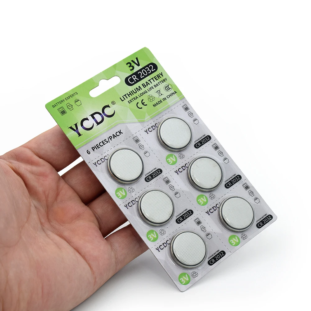 6pcs YCDC original Lithium Battery cr2032 3v button cell coin batteries for watch computer remote control cr 2032 DL2032 5004LC |