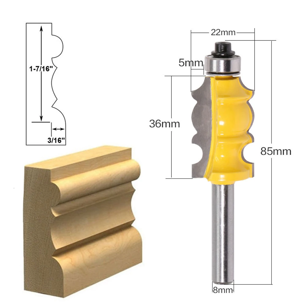 1 шт. 8 мм хвостовик специальное литье фрезы карбида литья обрезки древесины для