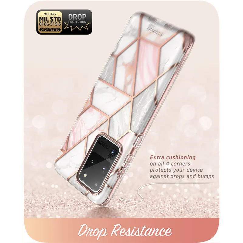 i blason with built in screen protector for samsung galaxy s20 ultra 5g case cosmo full body glitter marble bumper cover case free global shipping