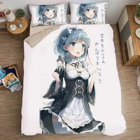 anime relife in a different world from zero bedding set duvet covers rem comforter bedding sets bedclothes bed linen 03