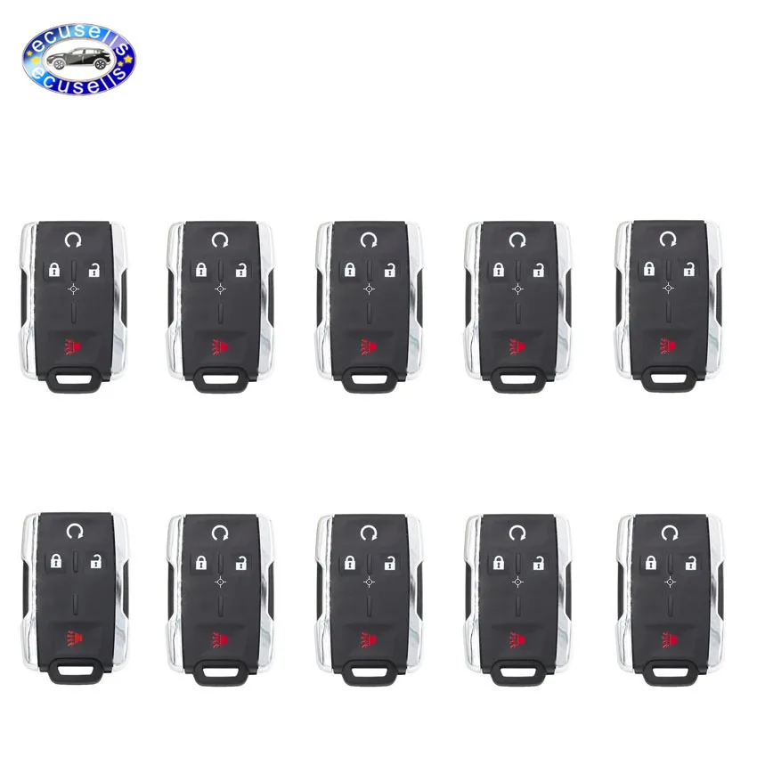 10 шт. новинка 4 кнопки замена без ключа для Chevrolet серебристая сторона 3 + 1 пульт