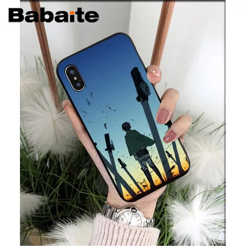 A15 Babaite атака на Титанов аниме Япония черный мягкий чехол для телефона iPhone 8 7 6 6S Plus X XS MAX 5 5S SE XR 11 11pro 11promax - Цвет: A15