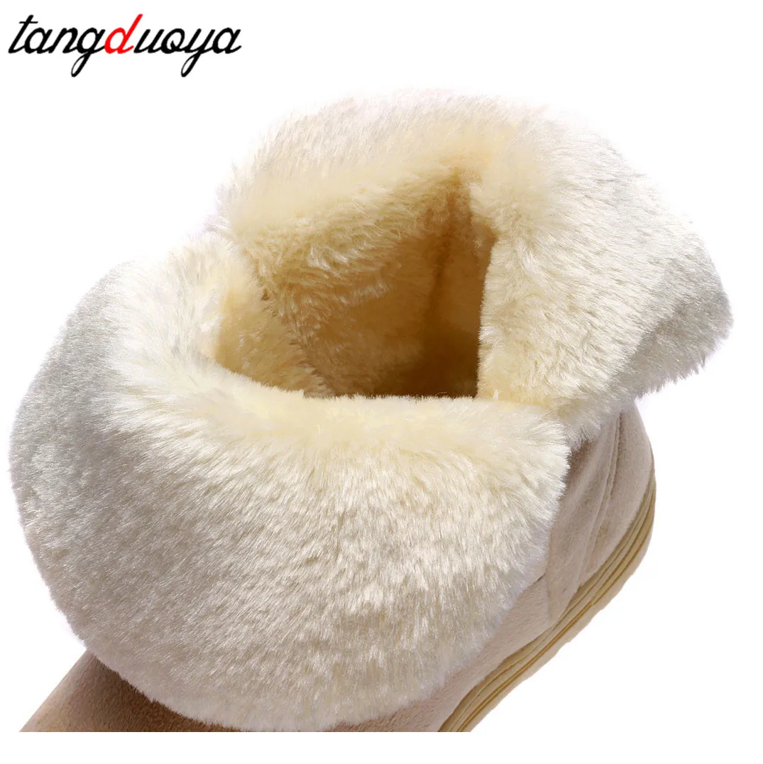 bowtie ladies boots plush fur winter warm bow faux suede non-slip snow women shoes Drop Shipping | Обувь