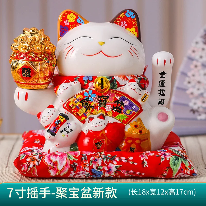 Lucky Cat Decoration Piggy Bank Gift China Good Luck Home Craft | Дом и сад