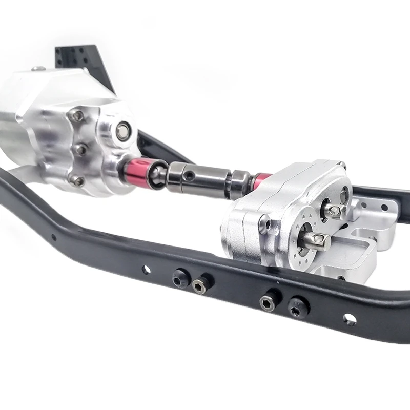 

313mm 12.3 Wheelbase Metal Frame Front Gearbox CNC Chassis Frame for 1/10 RC Crawler Car Axial SCX10