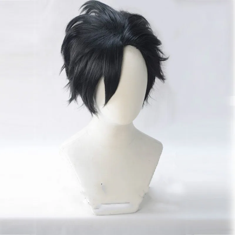 Haikyuu! Kuroo Tetsurou Косплэй короткие черные термостойкие синтетические волосы +