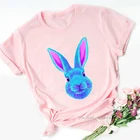2021 акварельный кролик, футболка для женщин, геев, лесбиянок, гордость, кролик, Женская Футболка Harajuku Kawaii одежда Tumblr, летняя модная футболка