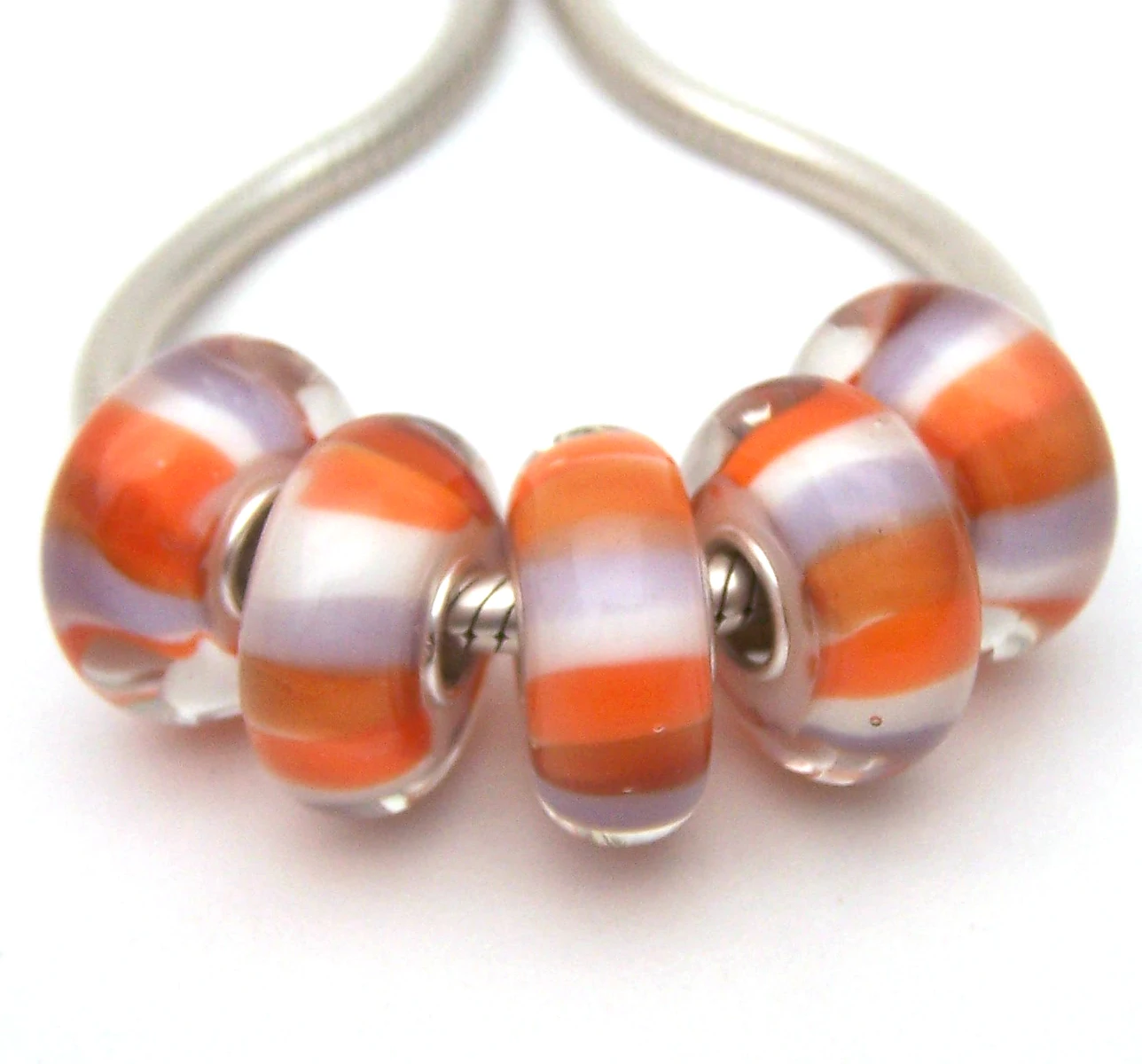 

XHYG1122 5X 100% Authenticity S925 Sterling Silver Beads Murano Glass beads Fit European Charms Bracelet diy jewelry Lampwork