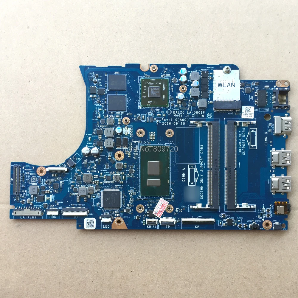 Материнская плата для ноутбука BAL20 LA D801P/02PVGT Y8N7H DDR4 с SR2ZU CN 0Y8N7H 2 5 ГГц Dell Inspiron 5567