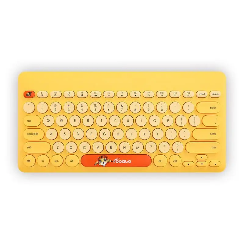 Креативный мультяшный милый беспроводной комплект с клавиатурой и мышкой для