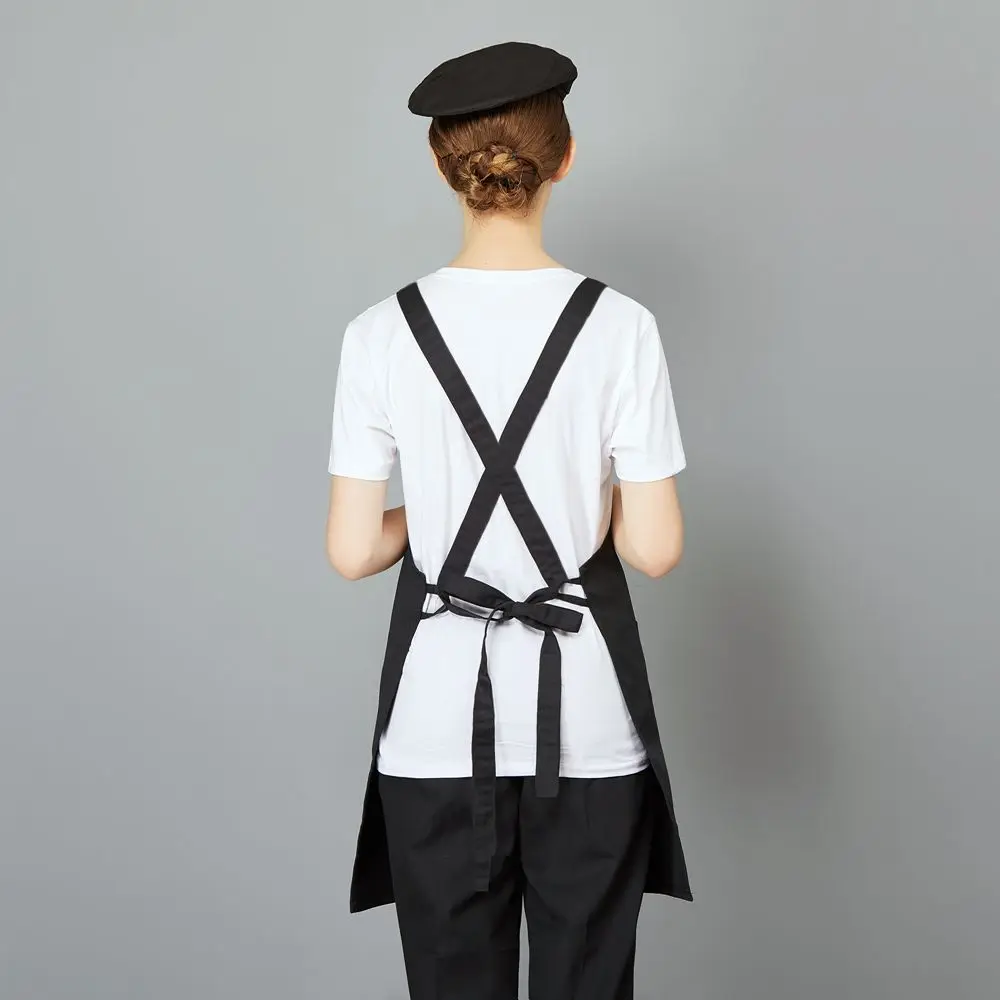 Кухонный фартук шеф-повара для приготовления пищи регулируемый крест-назад