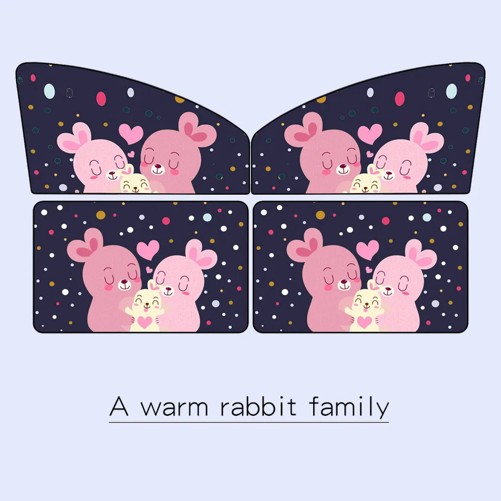 Универсальный автомобильный солнцезащитный чехол мультяшный детский на окна