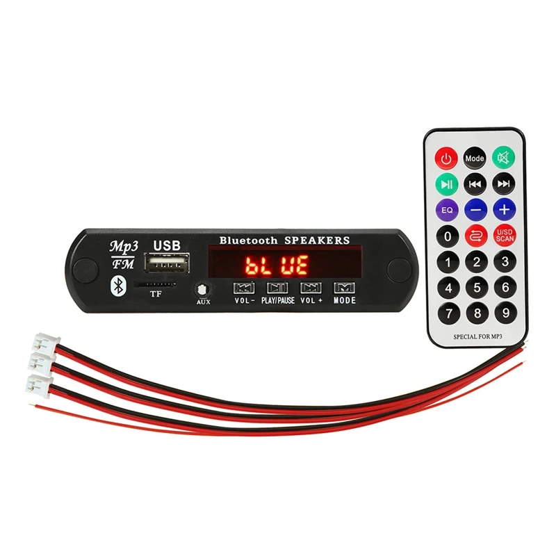 2X15W усилитель MP3 декодер доска 12V Bluetooth 5 0 30 Вт автомобильный FM радио модуль
